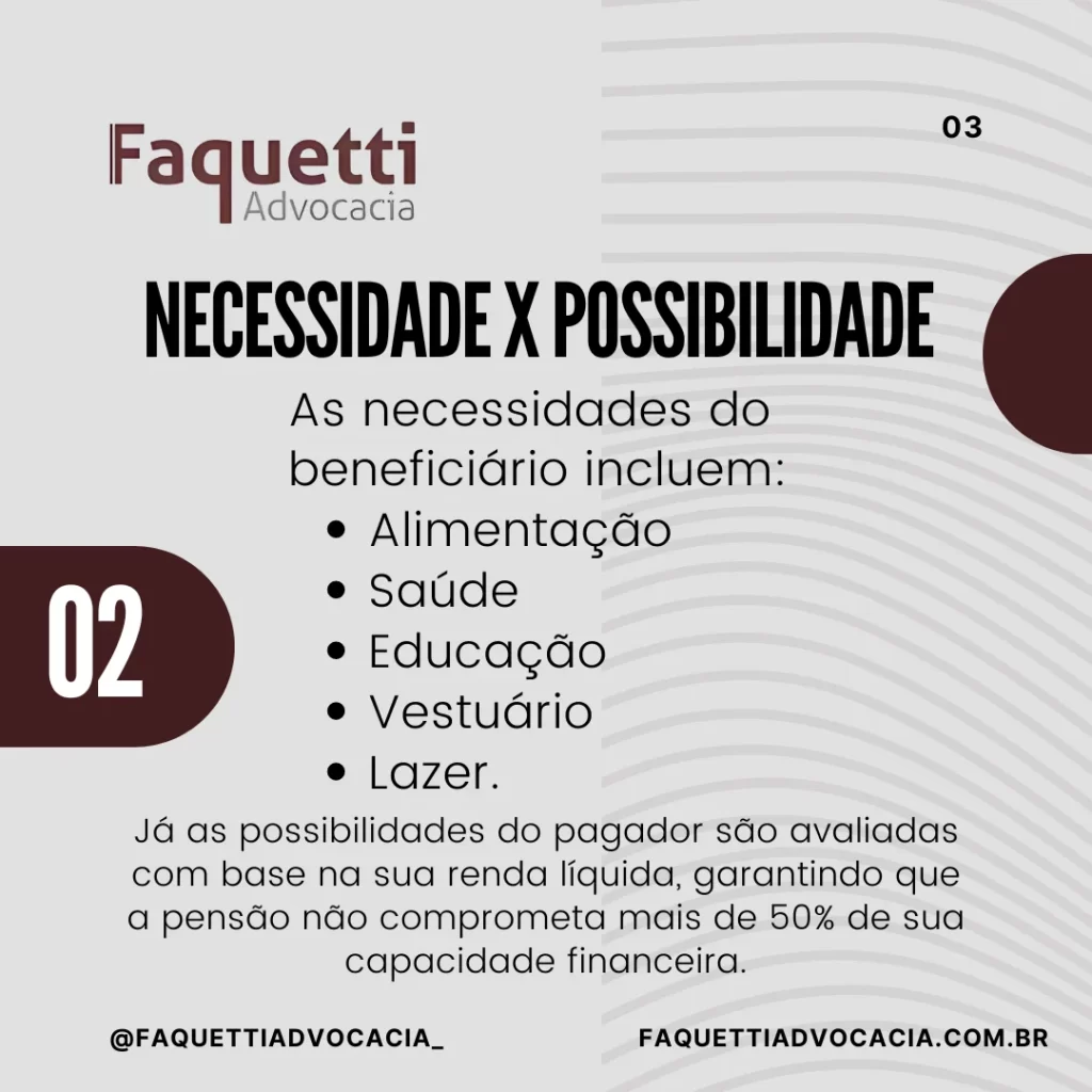 Necessidade e possibilidade pensao